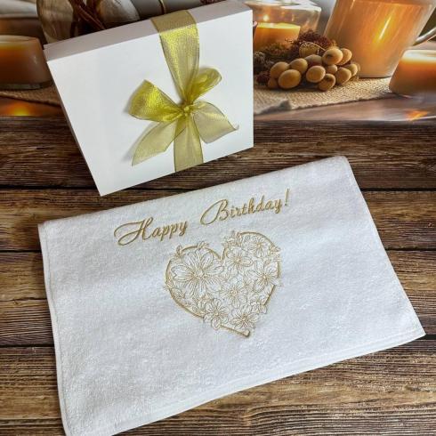 Рушник "Happy Birthday", розмір 50*90 см, щільність 450 г/м2
