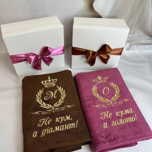 Рушник "Куму або кумі", розмір 50*90 см, щільність 400 г/м2