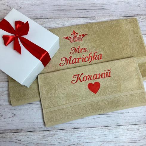 Рушник "Mrs. Marichka", розмір 50*90 см, щільність 400 г/м2