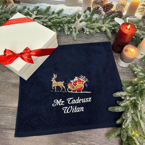 Рушник новорічний "Mr. Tadeusz Witan", розмір 70*140 см, щільність 400 г/м2