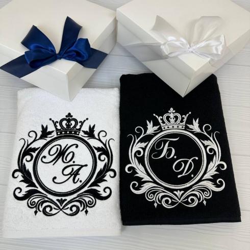 Рушник "L. M.", розмір 50*90 см, щільність 450 г/м2