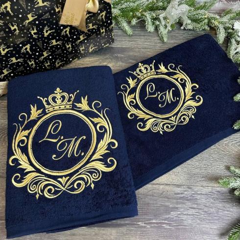 Рушник "L. M.", розмір 50*90 см, щільність 450 г/м2