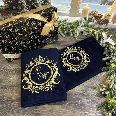 Рушник "L. M.", розмір 70*140 см, щільність 400 г/м2