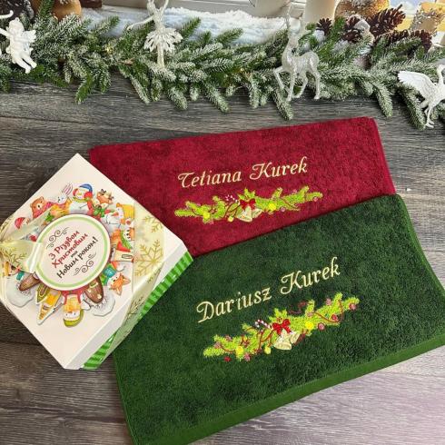Рушники "З Різдвом Христовим та Новим Роком", розмір 70*140 см, щільність 500 г/м2