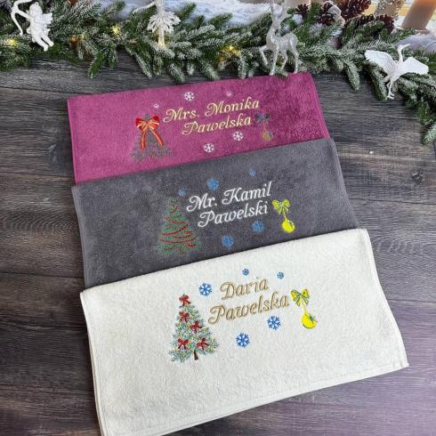 Рушники "Новорічні", розмір 50*90 см, щільність 500 г/м2